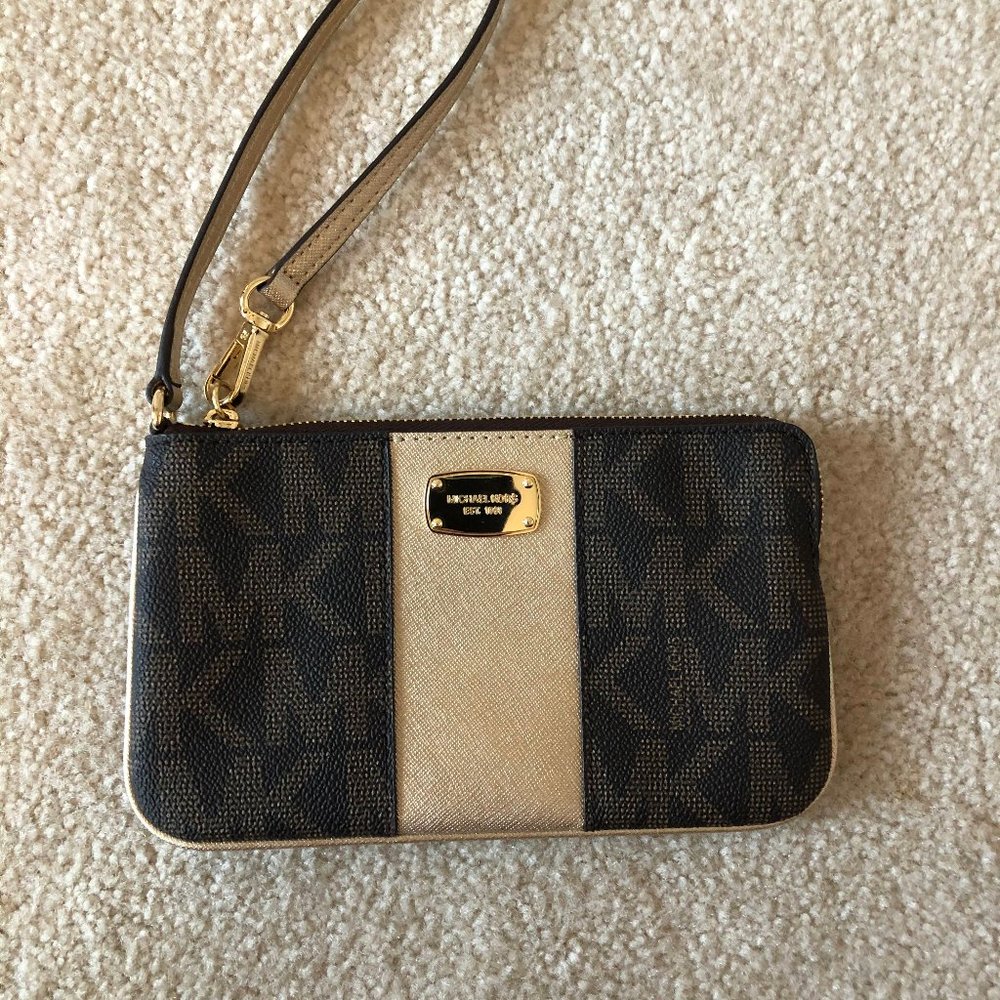 Micheal Kors logo wristlet